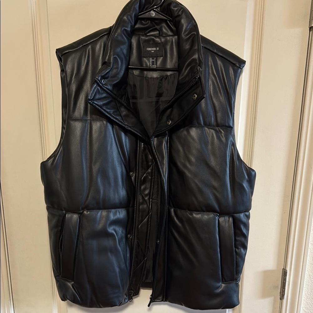 Forever 21 Black Quilted Puffer Vest